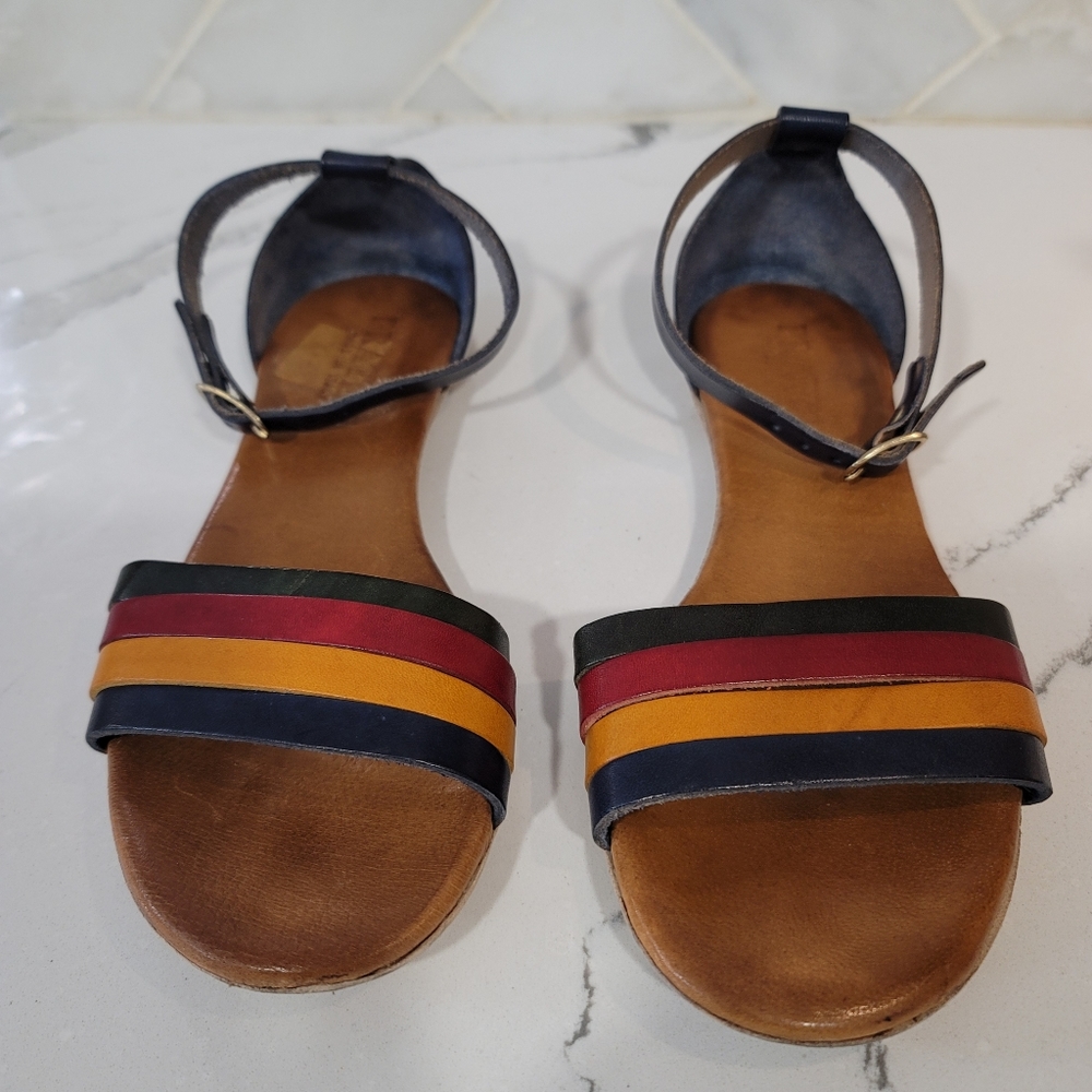 Pratesi made in italy leather multicolored sandals size 37 or US 6.5.